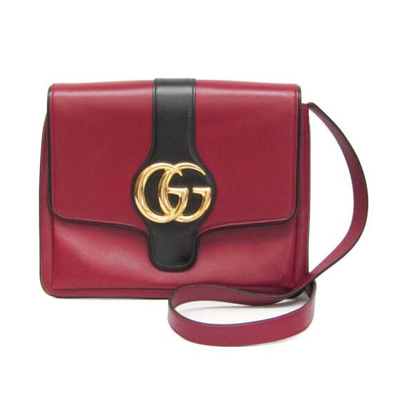 GUCCI Authentic Black Leather Shoulder Bag